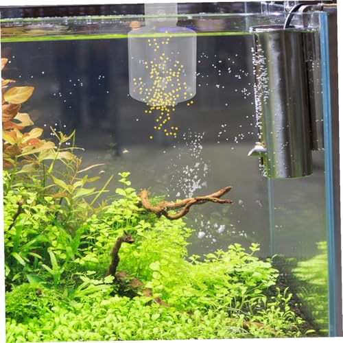 Fish Tank Feeding Ring Acrylic Shrimp Feeder Cup Betta Feeding Ring for Aquarium Fish Food Holder with 80 Hook for Freshwater Tanks