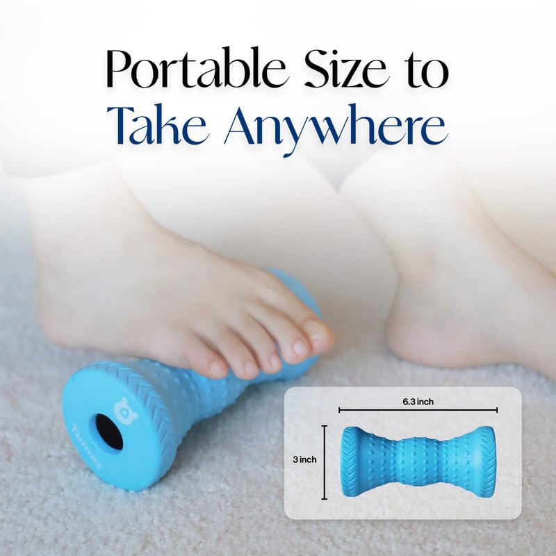 Tumaz Foot Roller for Deep Tissue Massage & Reflexology | Ergonomic Roller | Deep Tissue Massage | Reflexology | Portable Design | Ideal for Foot Recovery - color: Sky Blue