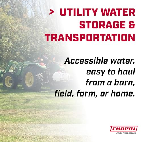 Chapin 97005: 25 Gallon Water Storage Tank, Utility Water Tank, Water Supply, for Farms, Acreage, Gardens, Orchards, Translucent White - size: 25 Gallon