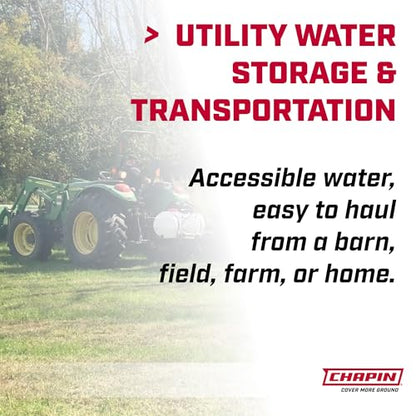 Chapin 97005: 25 Gallon Water Storage Tank, Utility Water Tank, Water Supply, for Farms, Acreage, Gardens, Orchards, Translucent White - size: 25 Gallon