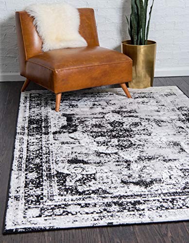 Unique Loom Sofia Collection Area Rug - Salle Garnier (2' 2" x 3' 1" Rectangle, Black/ Ivory) - color: Black/Ivory, size: 2'2" x 3'1" (Rectangular)