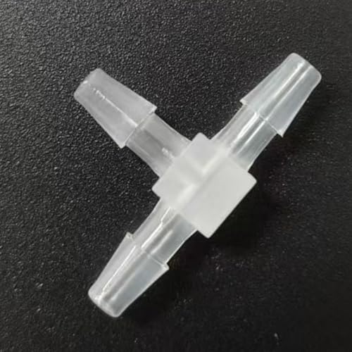 3 Way Tee Connector Equal Barbed T-Fitting 3 Way Hose Barb Adapter for Laboratory Biochemical Analytical Instruments Food Machinery Aquarium Equipment 100pc/pk (3.2mm 1/8'' Sq) - size: 3.2mm 1/8'' Sq