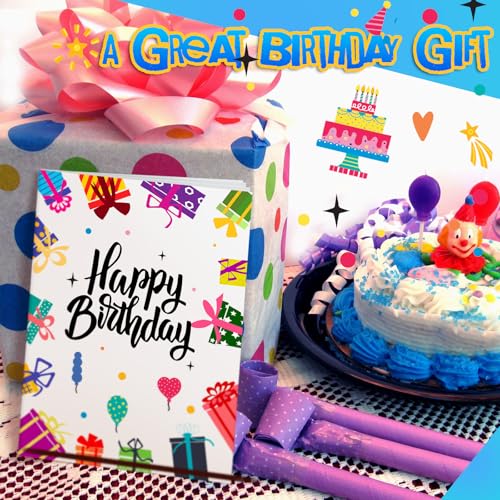 AmazingSpark 4 Set Birthday Gift Card Booklet Cardboard Mini Birthday Money Holder Book for Cash Multiple Money Gift Booklet Party Favor Surprise Card Sleeve Book for Teacher Employee Appreciation - style: Birthday