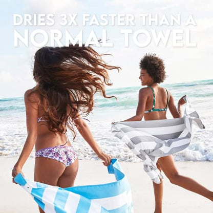 Dock & Bay Beach Towel - Quick Dry, Sand Free - Compact, Lightweight - 100% Recycled - Includes Bag - Cabana Light - Lombok Lilac - Large (160x90cm, 63x35) - color: Cabana Light - Lombok Lilac, size: Large (160x90cm, 63x35")