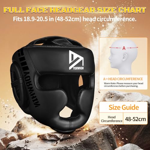 𝗣𝗥𝗘𝗠𝗜𝗨𝗠 Youth Kids Boxing Headgear, MMA Training Sparring Safety Head Guard, Boxing Head Gear Helmet for Training Kickboxing Sparring Karate Taekwondo Muay Thai - size: Small