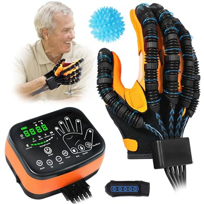 8th Generation Rehabilitation Robot Gloves, Stroke Rehabilitation Gloves,Hand Exercisers For Therapy, 4 Modes, Adjustable Intensity, Touch Panel. - size: Right Hand, Size-XL