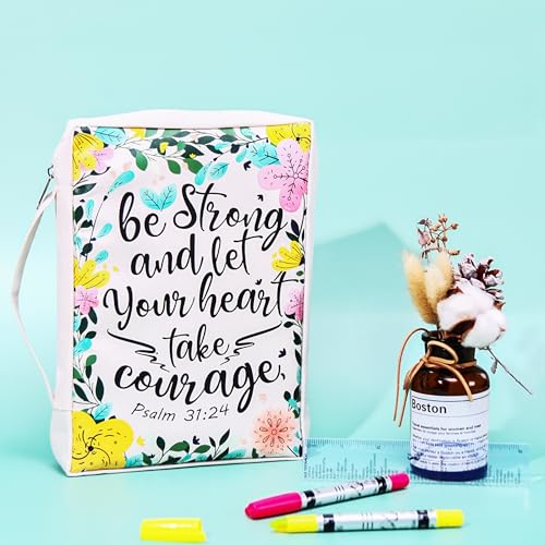Mr. Pen- Bible Cover Case, Carrying Book Case with Durable Handle | Bible Protective Church Bag for Men & Women, Christian Gifts, Spring Blooms - color: Spring Blooms