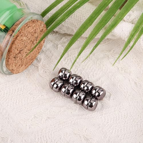 8pcs Strong Magnetic Hijab Pins - Multi-Purpose No-Snag Buttons, Scarf Clasp, Pinless Brooch for Women's Clothing (Silver)