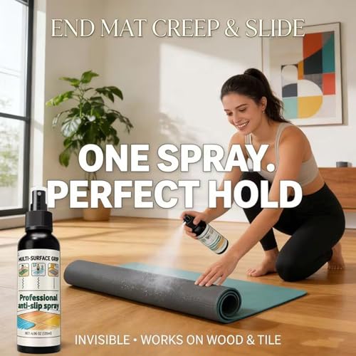 Yoga Mat Cleaner Spray, Non Slip Formula, 120ml, Fitness Mat Cleaning Spray, Wrestling Pad Cleaner, Safe Hygiene, For Home, Gym, Studio, Workout Room