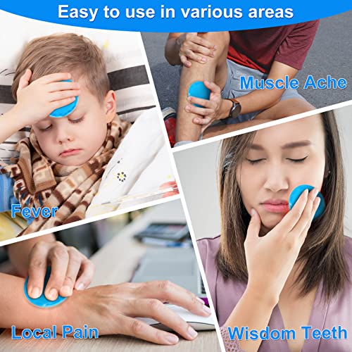 Reusable Ice Packs for Injuries, 10 Pack Round Ice Packs for Face, Gel Ice Pads Small Hot Cold Compress Ice Bag for Eyes After Surgery, Face, Wisdom Teeth, Breast Surgery, Blue - size: 2.75 Inch