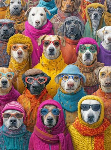 Cross & Glory | 1000 Piece Puzzle for Adults Dogs | Dogtopia - color: Dogtopia