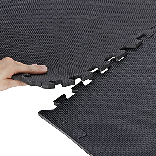 F2C Puzzle Exercise Mat 1/2'' Thick Interlocking Foam Floor Mat, Gym Flooring Mat, Home Gym Workout Exercise Equipment Mat (12)