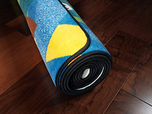 Flagship Carpets This is The Day The Lord Has Made Bible Worship 영감을 주는 멀티컬러 러그, 어린이 교실 카펫 또는 어린이집 활동 공간용, 1.2 x 1.8m(4 x 6피트), 직사각형 - size: 4' x 6' (Rectangular)