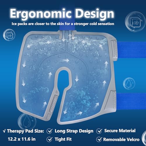 Inmoredo Cold Therapy Machine, Programable Ice Therapy Machine, for Knee Replacement, Post-Surgery Recovery, ACL, Pain Relief, for Sports Injuries, Sprains, Reduce Swelling, Knee Pad
