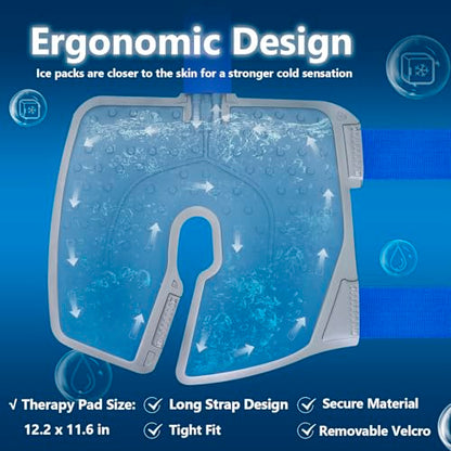 Inmoredo Cold Therapy Machine, Programable Ice Therapy Machine, for Knee Replacement, Post-Surgery Recovery, ACL, Pain Relief, for Sports Injuries, Sprains, Reduce Swelling, Knee Pad