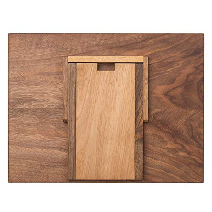 TILISMA Wooden Cook Book Stand – Handmade Walnut Book Holder for Reading Hands Free – Cookbook Stand for Kitchen Counter – Recipe Holder – Reading Accessories for Kitchen – Cookbook in Ipad and Tablet