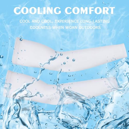 Xeoxarel Arm Sleeves for Men & Women (Available in 4 Pairs/12 Pairs) - color: 4 Pairs Sleeve for Basketball - White