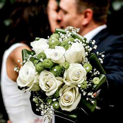 300 Pieces Bouquet Corsage Floral Pins 3 Styles Straight Boutonniere Pearl Diamond Pins Decoration for Flower, DIY Crafts, Sewing, and Wedding Bridal Accessories