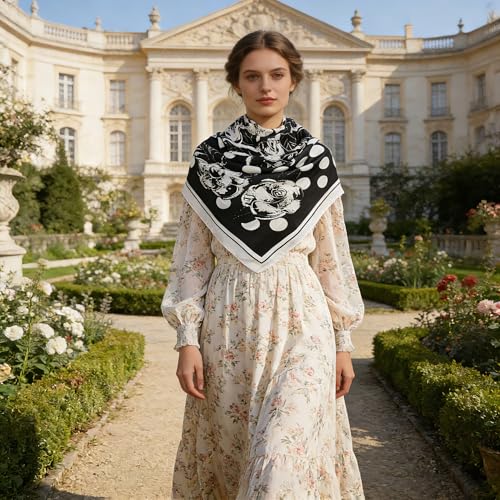43" Large Square Scarf Fashion Scarves Hair Wrapping Scarfs Night Sleeping Headscarf for Women B07 - color: B0711