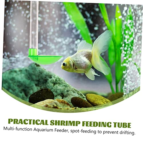 HANABASS Shrimp Feeder Tube Transparent Aquarium Fish Feeder with Adjustable Length Hook Design Spot Feeding Accessory for Shrimp Crabs Clams Tropical Fish 11.81 X 1.96 X 1.18 in Cleaning Brush