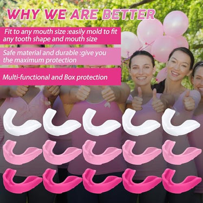 BBTO 40 Pack Kids Youth Mouth Guard for Sports Athletic Boys Girls Mouthguard Football Mouthpiece for Hockey Football Boxing Lacrosse Basketball Wrestling Karate MMA Taekwondo - color: Pink, Clear