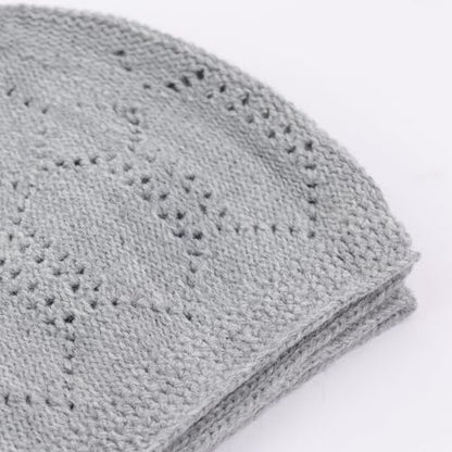 FIRASET Muslim Kufi Hats for Men, 2 Pcs, Velvet Crochet Islamic Prayer Cap, Stretchable & Breathable Knit Skull Beanie, Taqiyah Takke Peci, Ramadan Eid Islamic Gifts, Standard Size at Amazon Men’s Clothing store