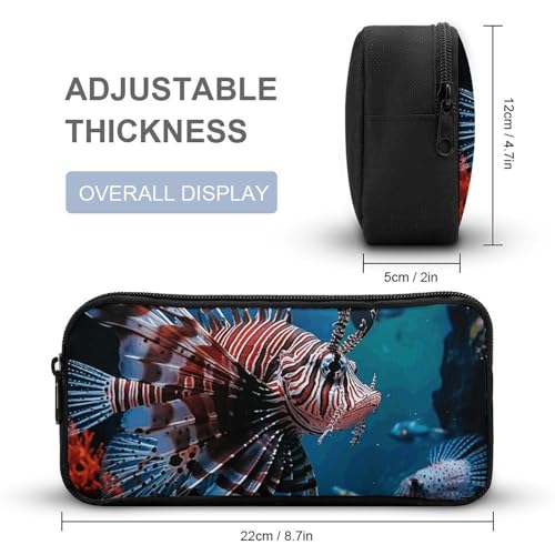 Fish in Fish Tank Pencil Case Portable Makeup Bag Big Capacity Pen Pouch Small Travel Cosmetic Bag Multifunctional Office Supplies Organizer