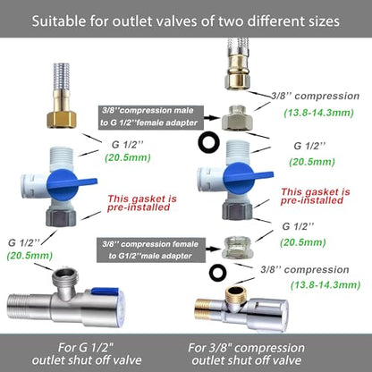 NSF 3/8" inch Water Line Tubing and Push to Connect Fittings for Reverse Osmosis Water Filter RO fittings (Feed water adapter Kits), 11 pcs connetors+30 feet 3/8" O.D. (9.5mm) water tubing. - style: 3/8"(11pcs+30feet)