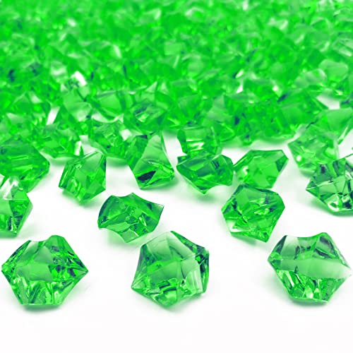 Vase Fillers for Home Decor, Fake Crushed Ice Cubes, 150 pcs Vase Fillers, Reusable Fake ice Cubes for Photography Accessories Props Decoration for Wedding Decor(irregular-16 * 22mmGreen) - color: Green-16*22mm-150pcs