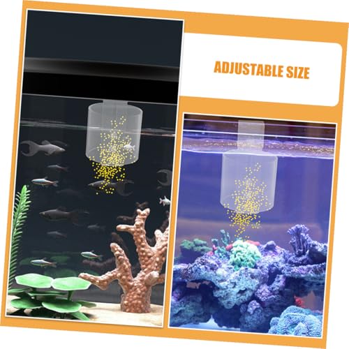 Fish Tank Feeding Ring Acrylic Shrimp Feeder Cup Betta Feeding Ring for Aquarium Fish Food Holder with 80 Hook for Freshwater Tanks