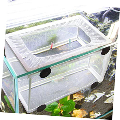Mikikit 3pcs Fish Isolation Box Cups for Breeding Fish Aquarium Mesh Hatchery Net for Safe Separation