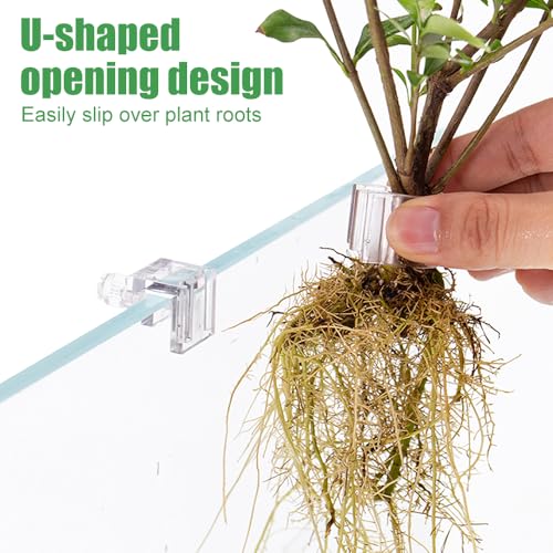 Aquarium Plant Holder, 6Pcs Hanging Aquaponic Plants Holder Plant Clips for Fish Tank - color: S