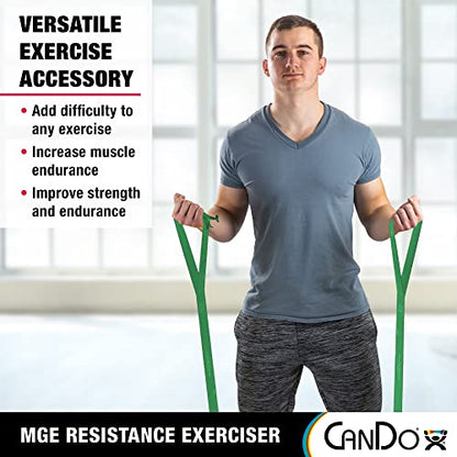 CanDo Multi-Grip 6 Foot Exercise Resistance Band with Hand/Foot Loops for Total Body Workouts, Training, Rehab, Stretching and Therapy - style: Medium