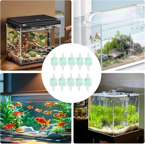 Aquarium Water Pump Silicone Tube Filter Fish Tanks Hose Cleaning Supplies Green ABS 10PCS (8MM) - size: 8MM