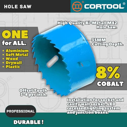 7/8 Inch Hole Saw with Arbor for Metal and Wood Cutting, Bi-Metal Hole Cutter, 7/8" Hole Saw Kit for Drywall, Wood, PVC Boards, Fiberglass and Vent Pipes - style: 7/8"（22mm）
