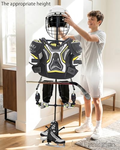 Hockey Equipment Drying Rack,Heavy Duty Metal Sports Hockey Gear Drying Rack,Ice Hockey Drying Rack for Hockey, Football, Lacrosse Gloves, Pads, Helmets