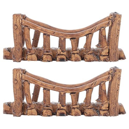 Kisangel 2pcs Mini Aquarium Bridge Decor Ceramic Fish Tank Bridge Ornament for Micro Landscape for Bonsai and Aquarium Accessories
