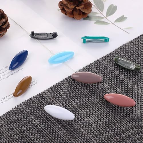 32 Pcs Scarf Safety Pins,Colorful Hijab Pins,Plastic Hijab Clip Bulk,Fashion Brooches and Pins for Women(21 Colors)