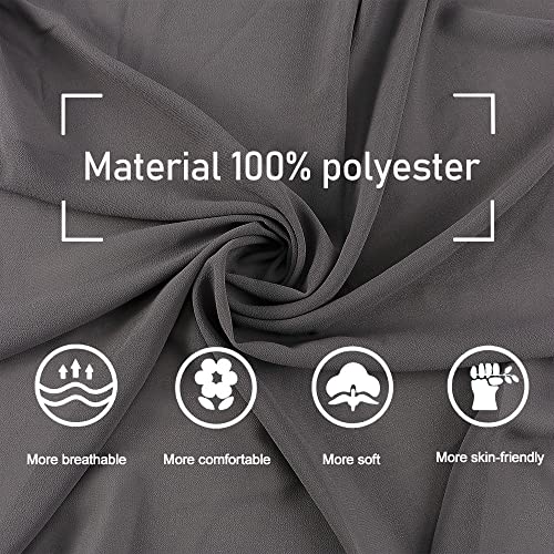 Yeieeo Chiffon Head Wraps for Women - Solid Color Fashion Bubble Chiffon Scarf Hijab - color: Dark Grey