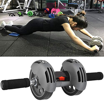 Abdominal Exercise Roller Wheel Ab Core Training Roller Ab Roller Workout Tool Double Wheel Fitness Roller for Boys Girls Gym Exercise