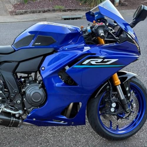 for YZF-R7 yzfr7 2026 New Accessories Fuel Tank Anti-Slip Stickers Side Guards Knee Anti-Slip mats Protective Stickers 5-piece Set Rubber Fuel Tank Stickers Tank Pads Tank pad Gas (R7 2026) - color: R7 2026