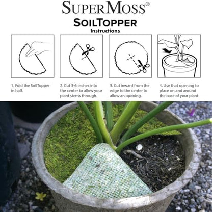 SuperMoss (26330) Moss Soil Toppers (Place Mats), Fresh Green, 18" (3 units) - color: Fresh Green, size: 18" (3 units)