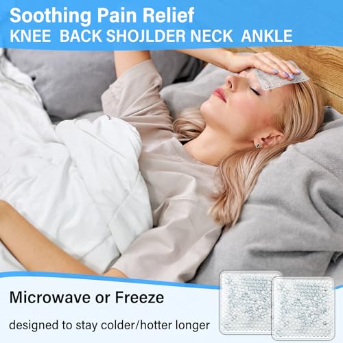 TrelaCo 30 Pack Clear Small Ice Packs for Injuries Reusable Mini Boo Boo Gel Bead Ice Pack Soft Cold Packs Cold Hot Compress for Pain Relief Wisdom Teeth Breastfeeding, Tired Eyes Face Neck - color: Clear