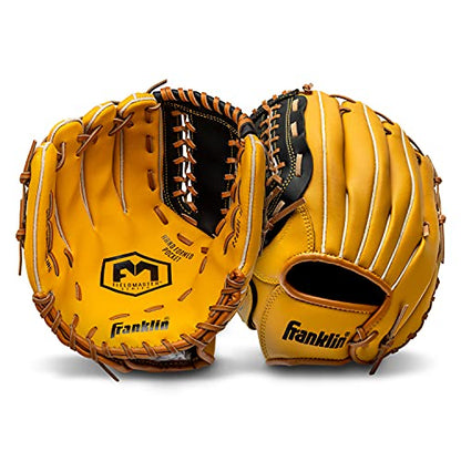 Franklin Sports Field Master Baseball + Softball Glove - Field Master Adult + Youth Baseball + Softball Mitt - Men's + Women's Gloves - color: Tan, style: 12" - Trapeze Web