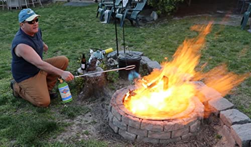 Flame King Propane Fire Starter Torch works with 1lb Propane Tanks for Firepits, Charcoal Grills, Wood Oven