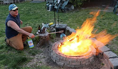 Flame King Propane Fire Starter Torch works with 1lb Propane Tanks for Firepits, Charcoal Grills, Wood Oven