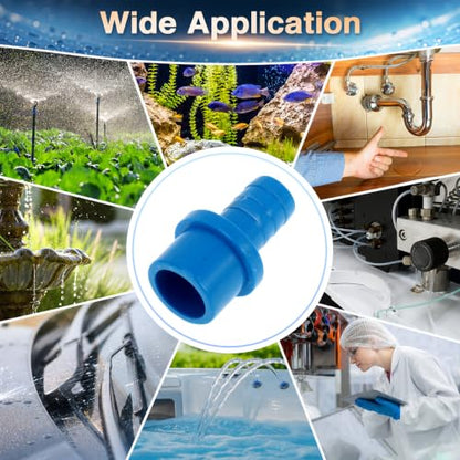 Plastic Hose Barb Fitting 1" x 5/8" Barb OD Straight Through Pipe Connector Blue 5 Pcs - color: Blue, size: 1" x 5/8" OD