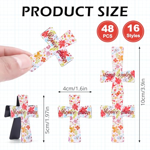 48 Pcs Magnetic Bookmarks Christian Bookmarks Bible Verses Book Markers Religious Magnetic Page Clips for Women Student Mother's Day Reading Gifts School Supplies