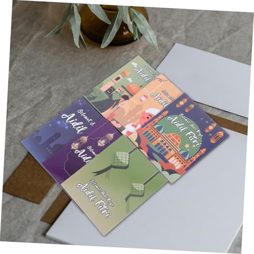 Veemoon 6pcs Eid Mubarak Money Envelopes Unique Eid Paper Envelopes for Cash Sturdy Design for Celebrations and Special Occasions