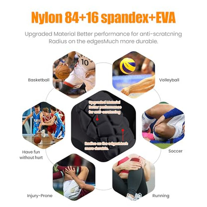 Basketball knee pads, compression leg covers for teenagers and adults, wrestling knee pads, football volleyball, pickleball, weightlifting knee pads (1 black long knee pad, Medium) - color: 1 black, size: Medium
